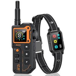 Collier de Dressage Chien 1000 m Rechargeable IP67 3 Modes T&eacute;l&eacute;commande &Eacute;tanche Toutes Tailles