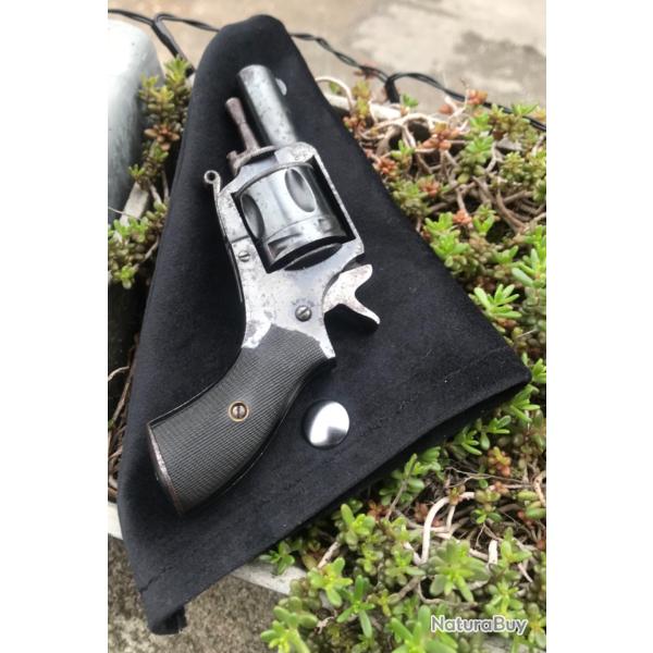 Housse holster tuis en velour noir pour revolver 320 Bulldog et petites armes