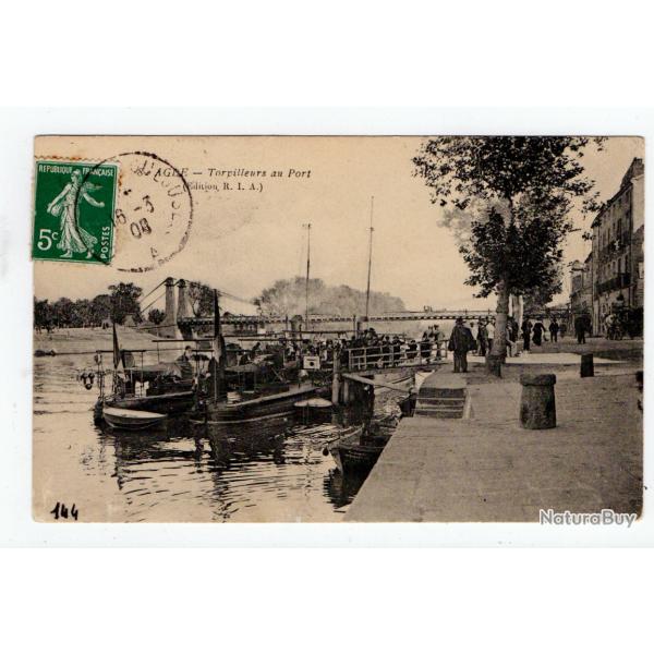 CPA - MARINE Militaire  -" ADGE -Torpilleurs au Port  N�1298