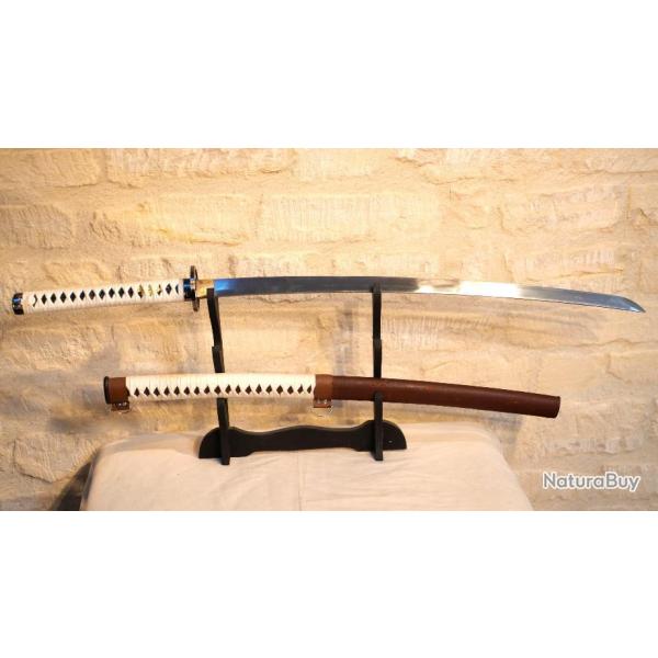 THE WALKING DEAD - Sabre japonais fourreau recouvert cuir (eraflures) 2016 Michonne ref EBR24JAP025