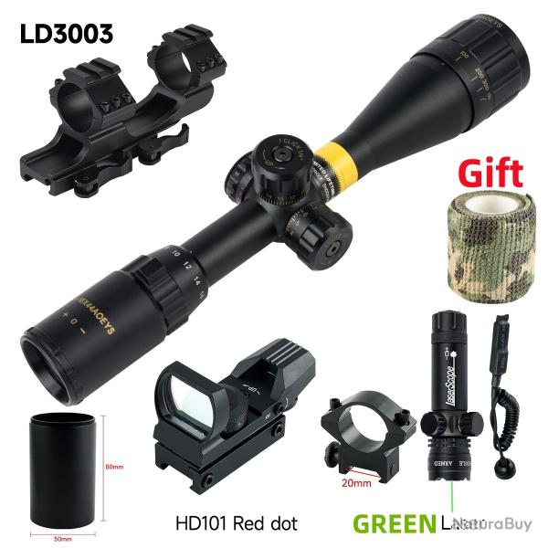 Lunette de vise optique rglable  4-16X44 SET B--GREEN