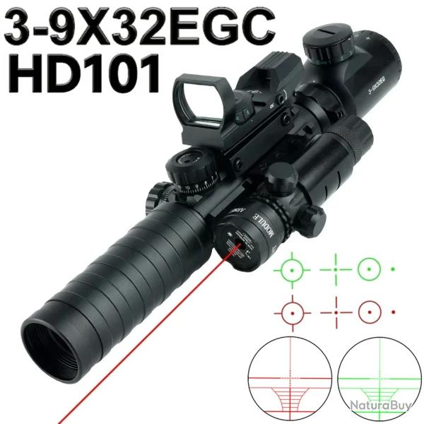 3-9X32 porte tlmtre clair fusil holographique 4 vise de rticule -**20MM LIVRAISON GRATUITE