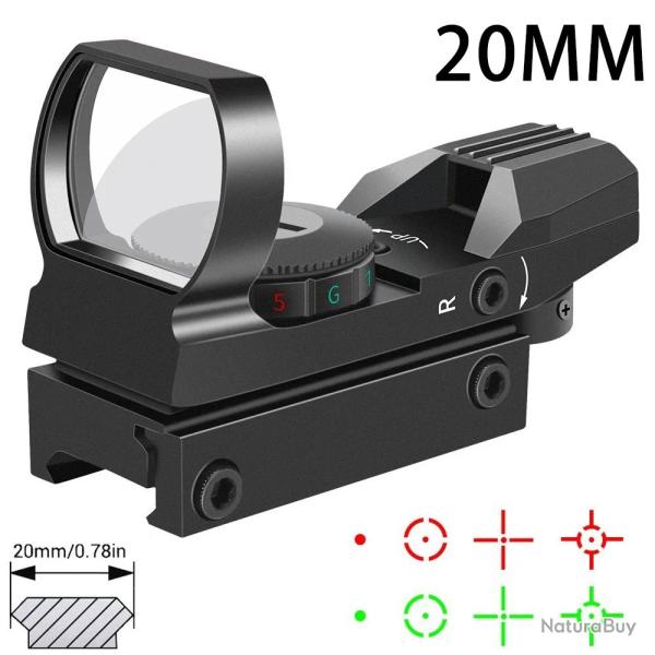 Lunette de vise multifonctionnelle  revtement complet en mtal -**HD101 20MM