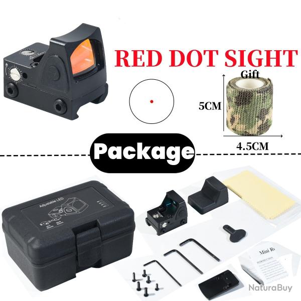 JH409 3MOA-Mini viseur  point rouge support Picatinny 20mm et base Glock MOS LIVRAISON GRATUITE