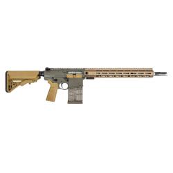Carabine PSA Sabre-10A1 Billet 16" .308 Mid-Length w/Moss Green Receivers and Burnt Bronze Rail
