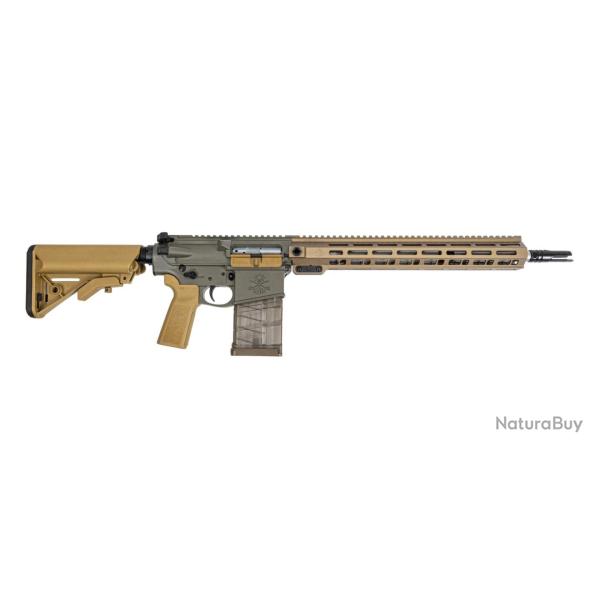 Carabine PSA Sabre-10A1 Forged 16" .308 Mid-Length w/Moss Green Receivers and Burnt Bronze Rail