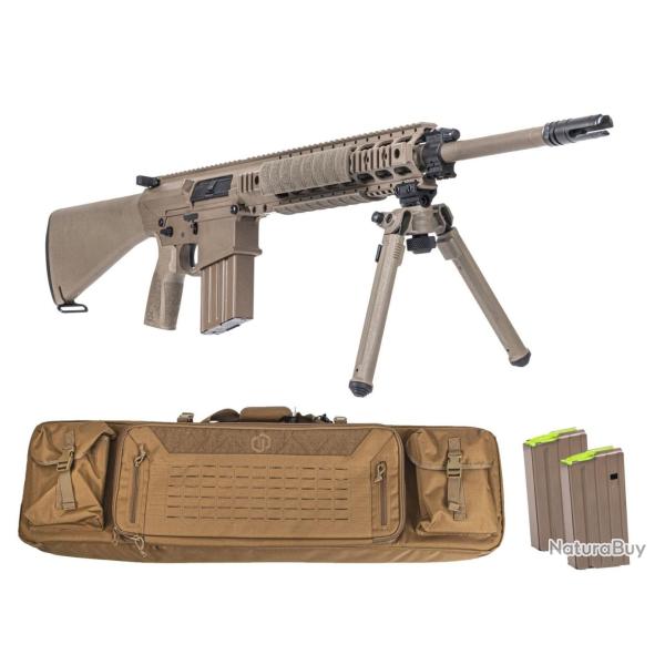 Carabine PSA Sabre AR-10 Rifle Billet 20" .308 Rifle w/ 12.5" Quad Rail, A1 Stock, Magpul Bi-Pod, 3 