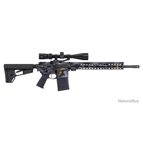 Carabine PSA Custom PA10 18" Rifle-Length .308 WIN 1/10 15" LTWT MLOK Rifle, 3.5lb Flat FCG - Dusk F