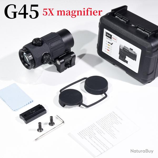 DulG45 Loupe HD 5X Pliable, Rabat latral -**G45 Black