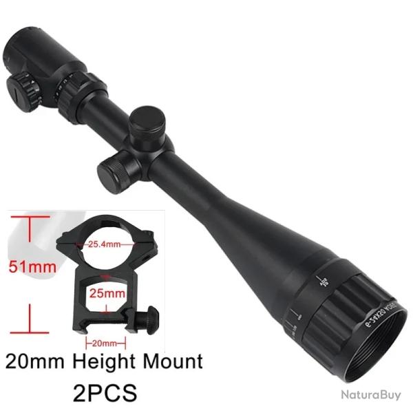AOEG-Lunette de vise optique de chasse 6-24x50 -**20MM Tall LIVRAISON GRATUITE