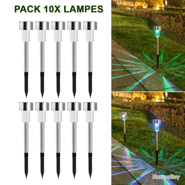 LAMPES DE JARDIN SOLAIRES MULTICOLORES - LIVRAISON GRATUITE