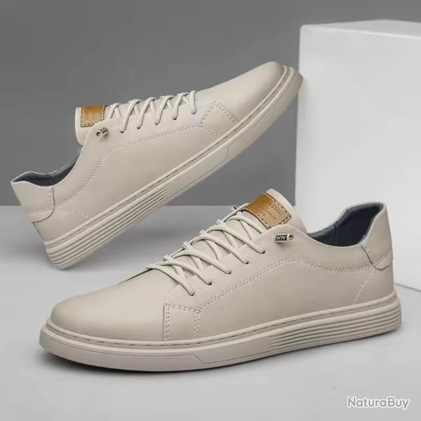 Chaussures Homme Cuir Beige - D�contract�, Habill� - Noir, Grande Taille 36 47 - Outdoor & Bureau P