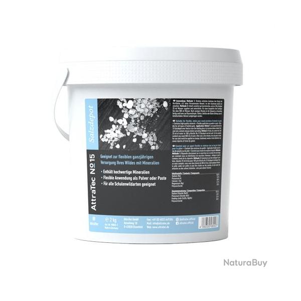 Dpt de sel minraux ATTRATEC N15 en sceau de 2 kg