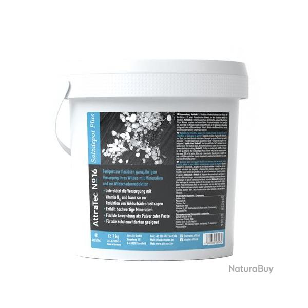 Dpt de sel minraux ATTRATEC N16 en sceau de 2 kg