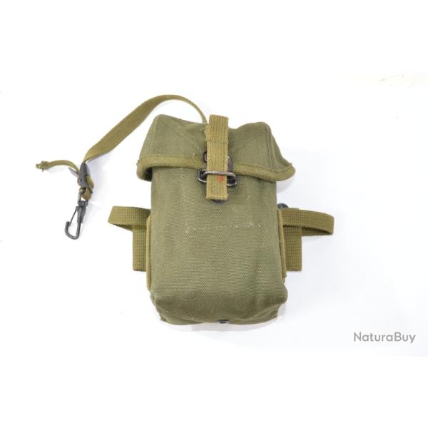 Porte chargeur toile pour fusil US M14. Surplus collection �tui musette cartouchi�re pouch tir tar C