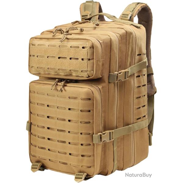 Sac a Dos Militaire Tactique 45L tanche Systme Molle Randonne Chasse Pche Camping Escalade