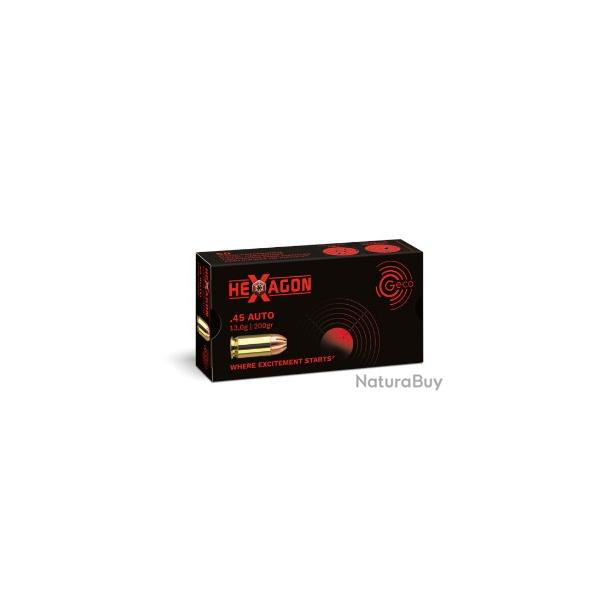 Munitions GECO hexagon cal.45 200gr 13g par 50
