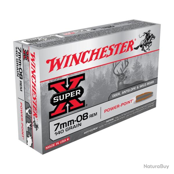 WINCHESTER cal.7mm-08 Rem Power Point 140 grains - 9.07 grammes /20
