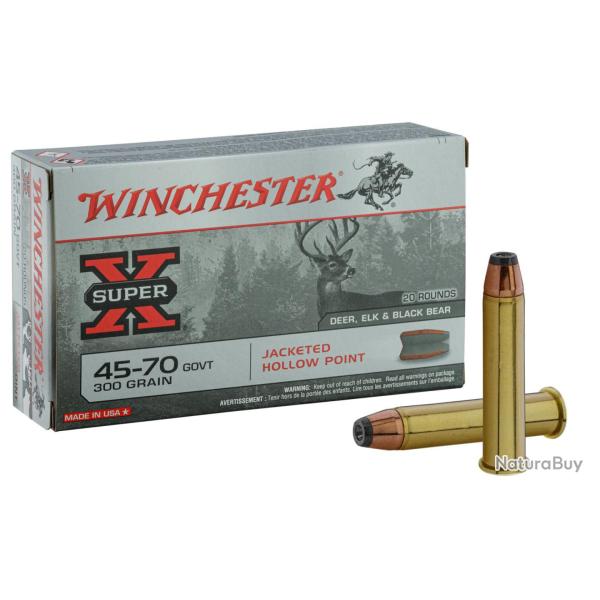 WINCHESTER cal.45-70 Gvt Jacketed Hollow Point 300 grains - 19.4 grammes /20