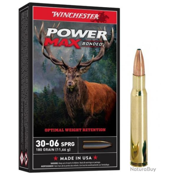 WINCHESTER cal.30-06 Sprg Power Max 180 grains - 11.7 grammes /20