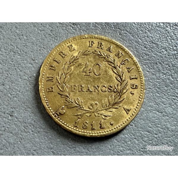 Monnaie, Francs, pi�ce 40 Francs or 1811 - Napol�on Empereur