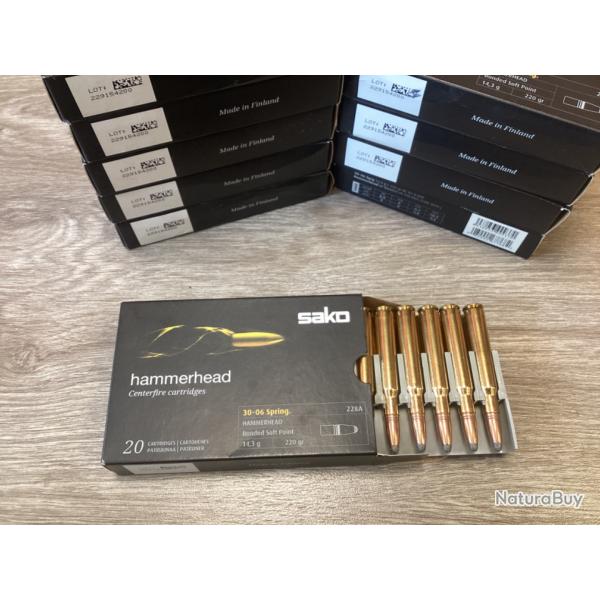 Lot 10 boite Sako hammerhead 30.06 220gr