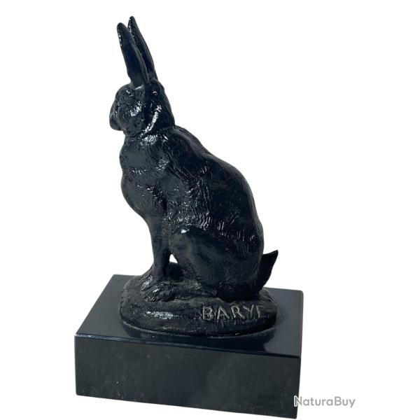 Barye Lapin oreilles dress�es sculpture