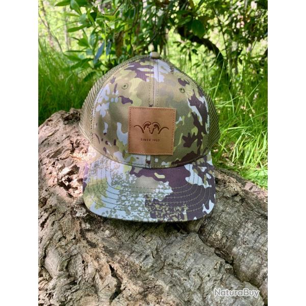 Casquette BLASER insigne cuir Camouflage HunTec