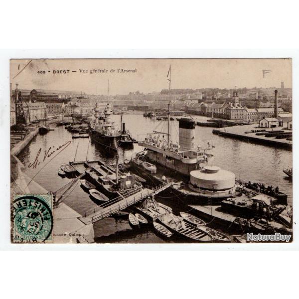 CPA - MARINE MILITAIRE : BREST - VUE GENERALE  DE L'ARSENAL N�1233