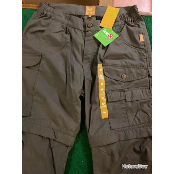 PANTALON-SHORT DE CHASSE LYNX KAKI - TAILLE 44 / L