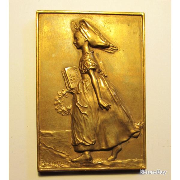 (516) M�daille "Oeuvre du prix de Fran�ais en Alsace" par Berthe Nouffard 1924