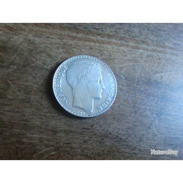 piece 10  francs  turin  argent / 1938