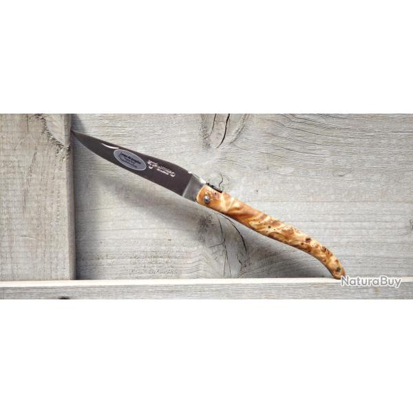 Laguiole en Aubrac - Couteau pliant , Manche Loupe de peuplier