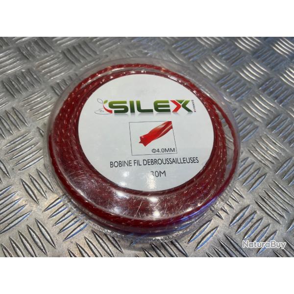 Bobine fil coupe torsade etoile debroussailleuse 30 m X diam 4 mm silex gamme pro