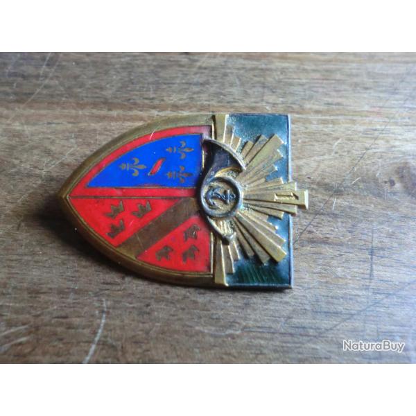 insigne �mail 1er de chasseurs ""ancre dans cors " / drago paris