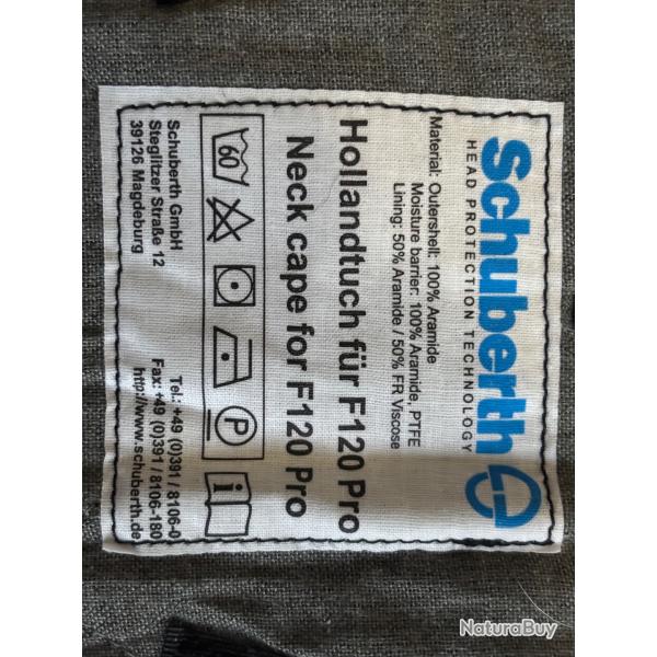 Protection du cou contre les lames, l'abrasion et clats trs rare en aramide (kevlar).