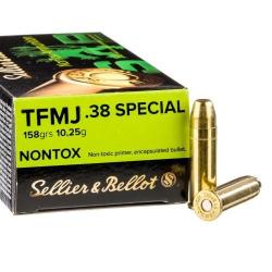 Sellier & Bellot 38 Sp&eacute;cial TFMJ NONTOX 158 grs (x50)