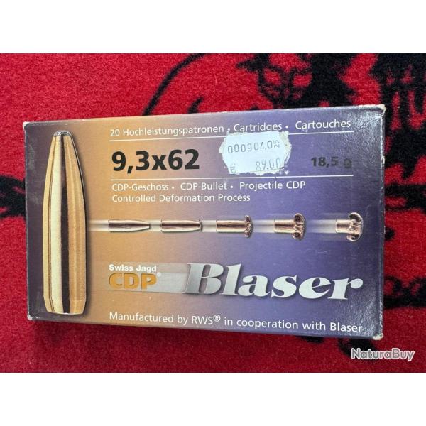 Blaser CDP 9,3x62 277 grs (x20)