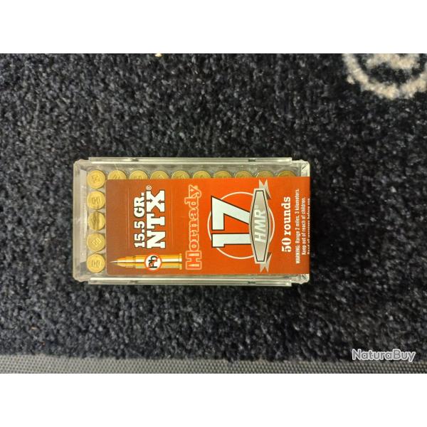 HORNADY NTX 17HMR 15,5 GRS