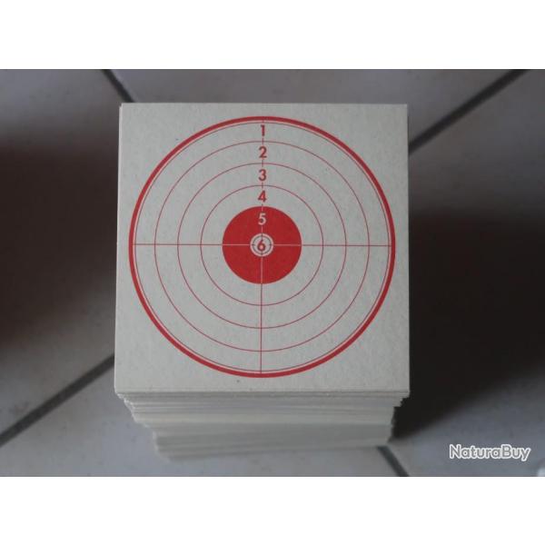 Lot de 100 cibles kermesse  fond blanc GEF 14  14 cm REF 34/2025