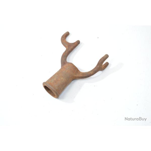 Ancien crochet d'talage de march / magasin, commerce. Fourche / support penderie.