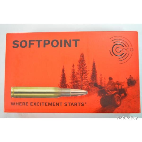 1 BOITE DE 20 MUNITIONS GECO  CALIBRE 9.3X62 OGIVE SOFTPOINT EN 255 GR/ 16.5 G NUVE