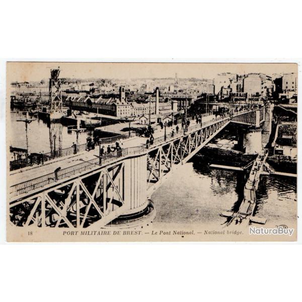 CPA - PORT MILITAIRE DE BREST - Le Pont National N� 1227