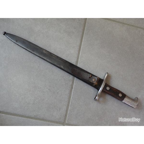 Sans num�ro : RARE Baionnette Suisse Mdle 1889 modifi� en 1897 avec un rivet sur lame