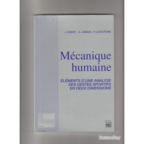 mcanique humaine lment d'une analyse des gestes sportifs en deux dimension,sport