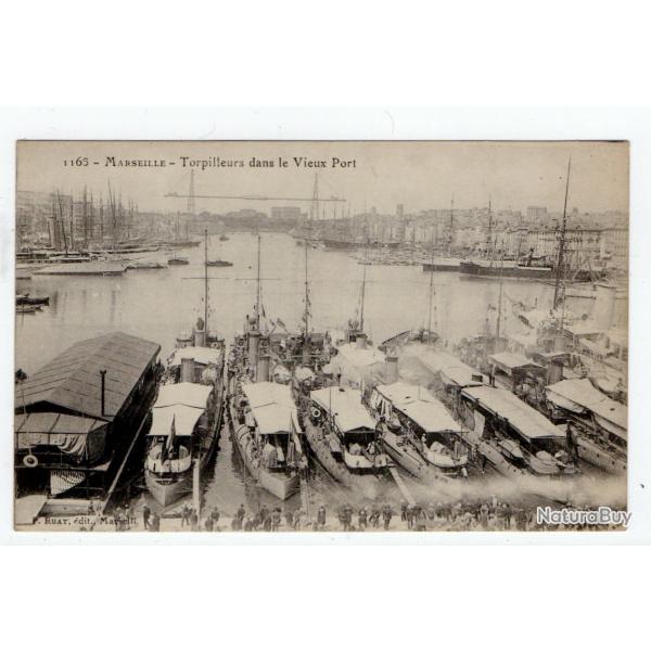 CPA - Marseille - Torpilleurs dans le Vieux Port  N�1199