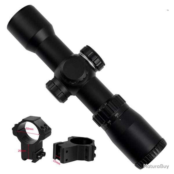 Lunette de vise professionnelle  point rouge et vert 1.5-5x32 -**11mm