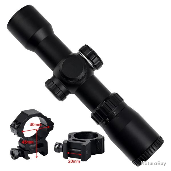Lunette de vise professionnelle  point rouge et vert 1.5-5x32 -**20mm