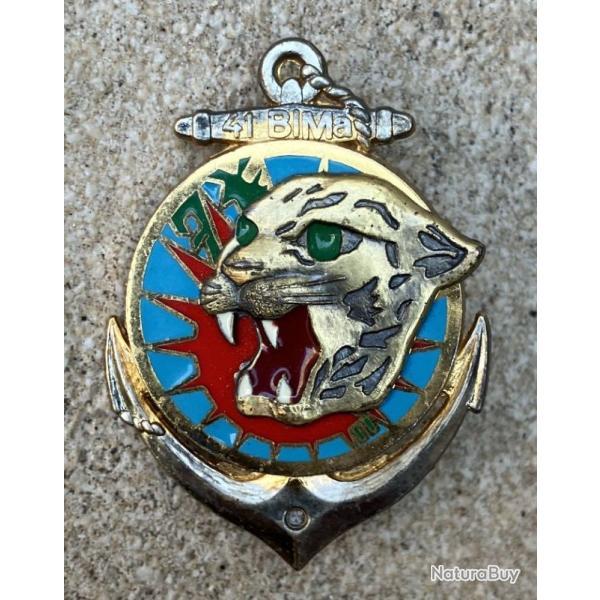 41 Bataillon d'Infanterie de Marine, dos dor, pingle sertie