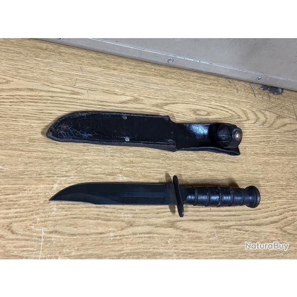 ORIGINAL AUTHENTIQUE 70s-80s US NAVY / US ARMY MK2 COMBAT KNIFE CAMILLUS BROWN EX COND !!!!